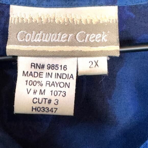 COLDWATER CREEK Patchwork Tunic Womens Plus Size 2X Button Down Casual Lagenlook - Picture 8 of 10